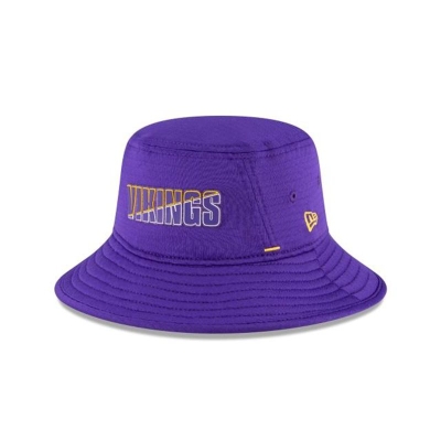 Sapca New Era Minnesota Vikings NFL Official Summer Sideline Stretch Bucket Hat - Violet